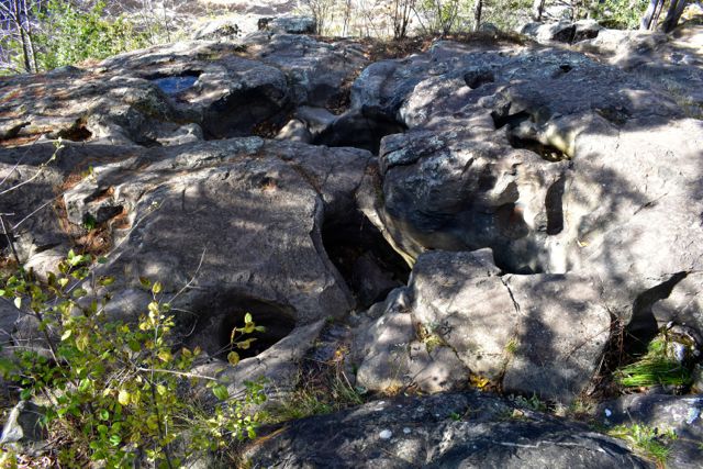 glacial potholes on the Wisconsin side of the river