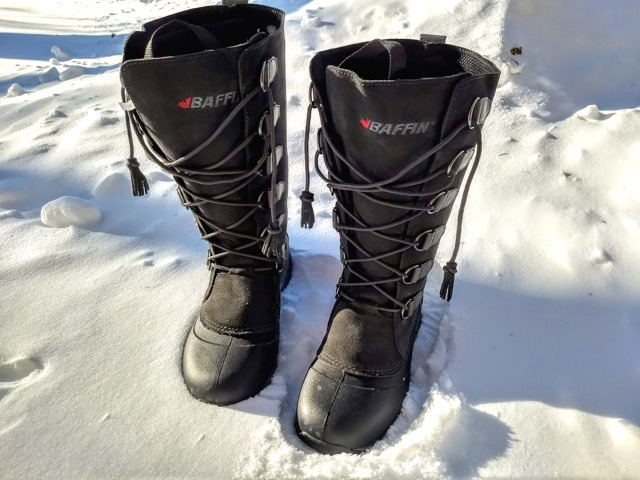 baffin women's coco snow boots sitting in the snow
