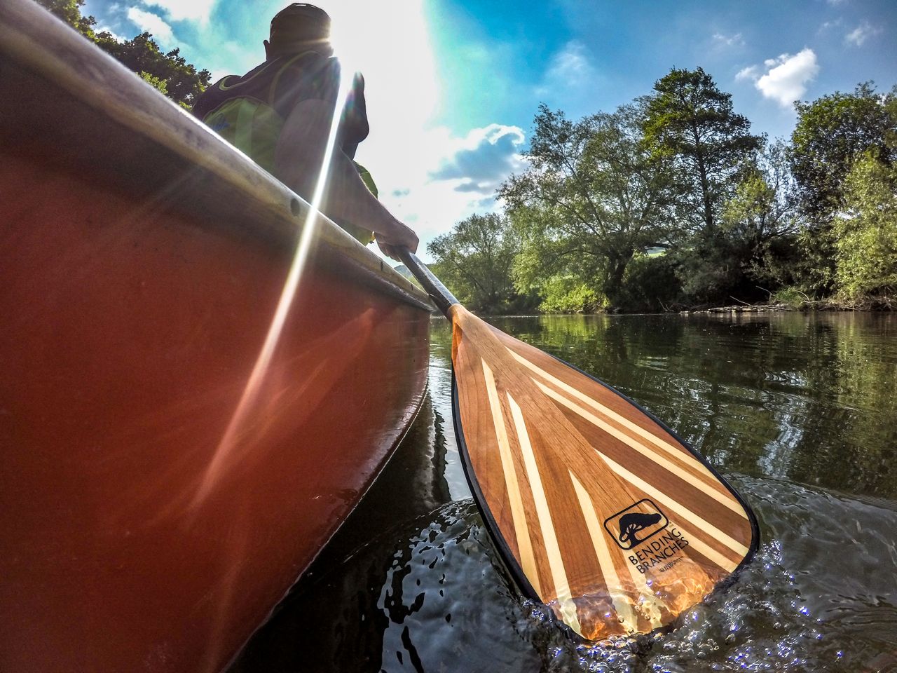 bending branches canoe paddle
