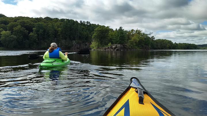 kayakers on st croix river