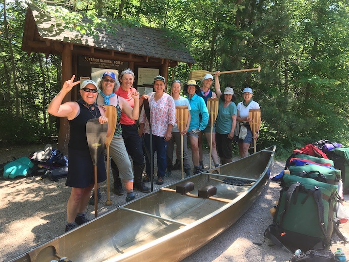 women in the Boundary Waters with Women's Wilderness Discovery