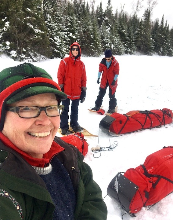 Peta Barrett with winter campers