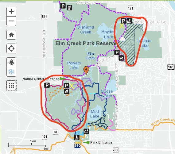 Elm Creek Park Reserve Map Snowshoeing In Elm Creek Park Reserve • Twin Cities Outdoors