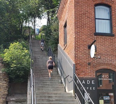 main street stairs, stillwater
