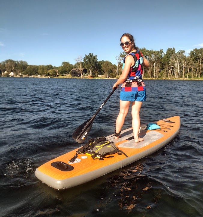 woman on a paddleboard