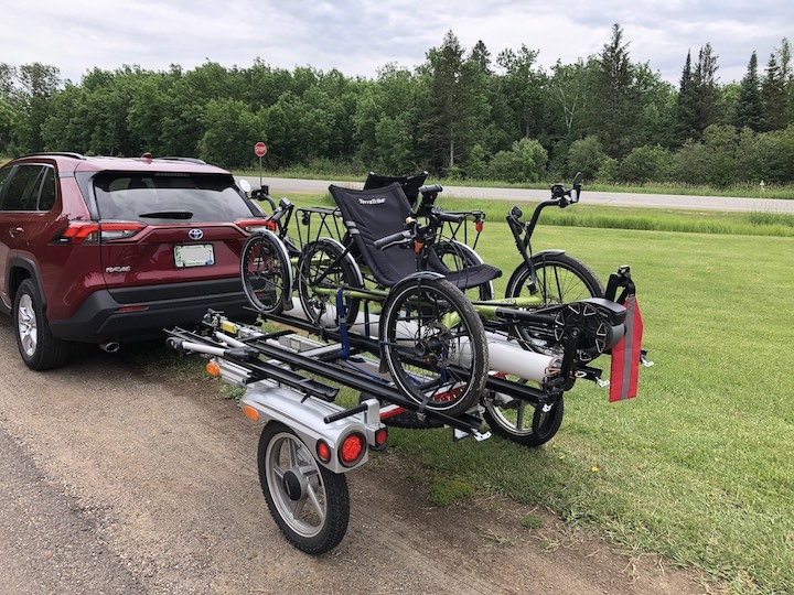 Recumbent trike transport trailer sale