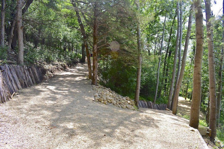 gravel hiking switchback trail 