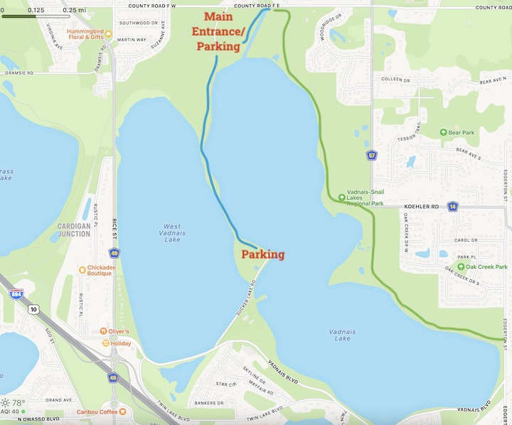 Vadnais Lakes trails map